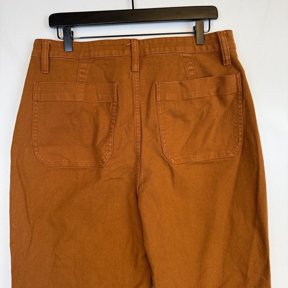 Madewell Womens Slim Emmett Tapered Pants High Rise Brown - 32 - Picture 5 of 9